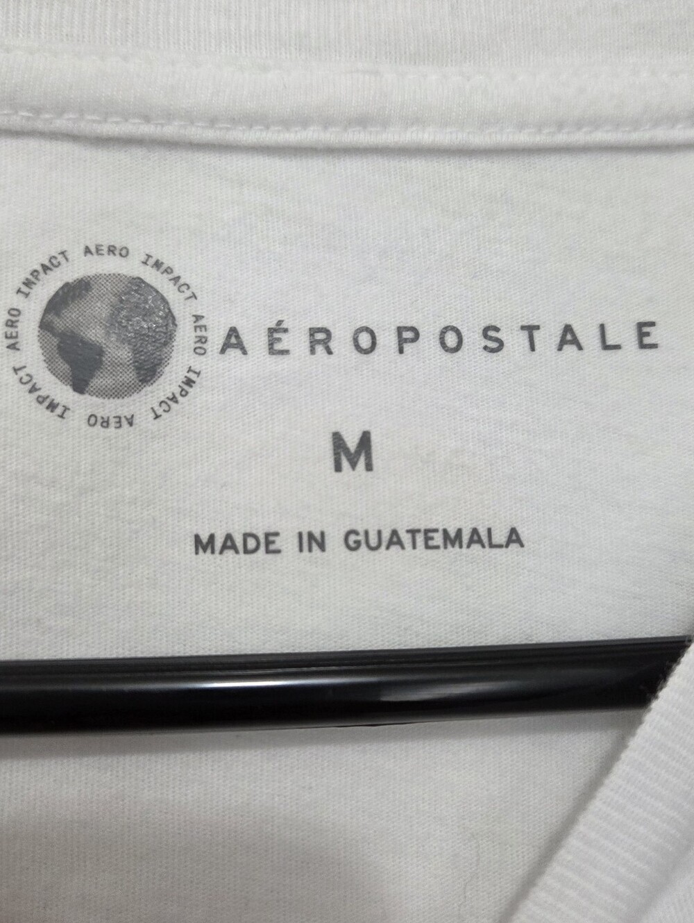 Aéropostale White Tee with Rose Gold Butterfly Foil Graphic Size Medium - Picture 3 of 7